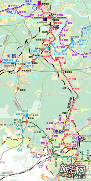 深圳惠州地铁1号线最新消息路线图