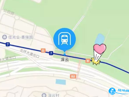 2018年3月深圳深云地铁站出口桃花开了吗