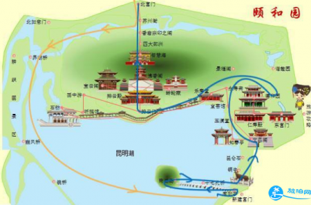 颐和园最佳游玩线路2024(附游览路线图)