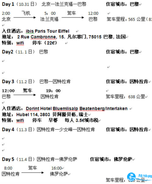 歐洲自駕游攻略 歐洲自駕游推薦路線