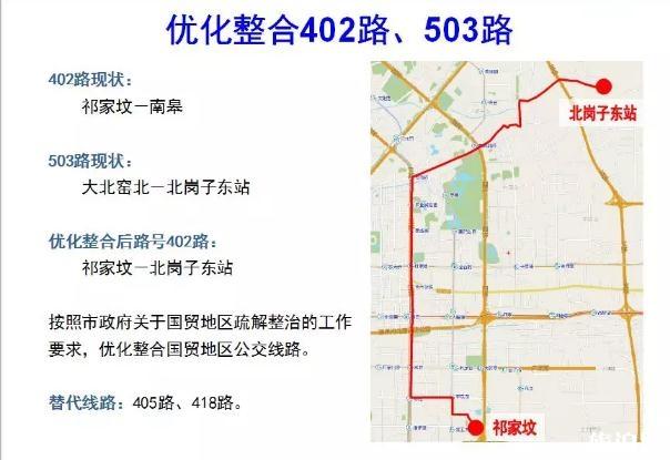 北京公交优化最新调整2018 北京国贸地区402路503路整合了吗