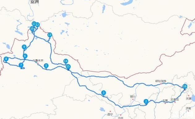 北京自驾新疆旅游攻略 16天行程安排