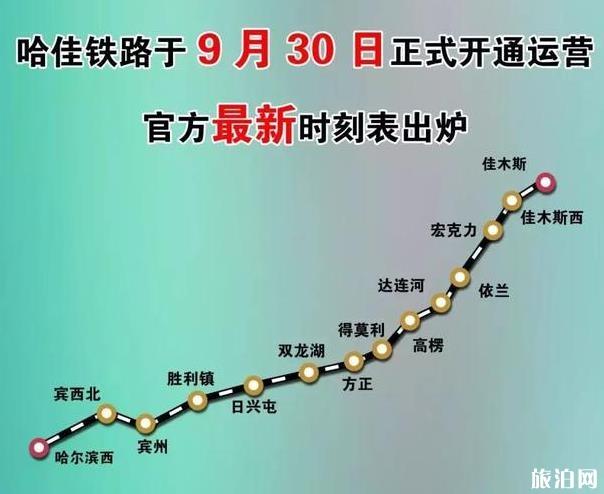 2018哈佳铁路最新情况 时刻表+票价+停靠站