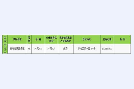 2018青岛11月有什么优惠活动 青岛惠民月哪些景区免费游玩