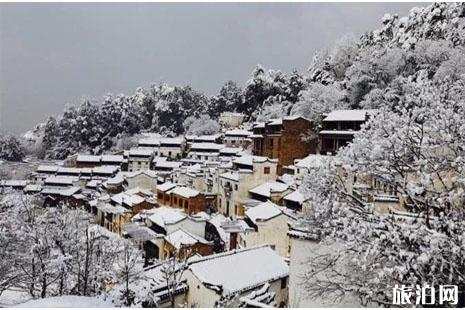 江南古镇雪景风景图片