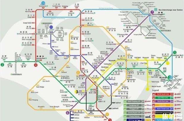 新加坡地铁地铁图 新加坡交通方式有哪些