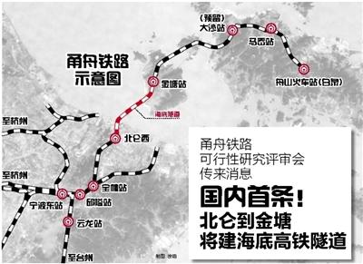 宁波至舟山建国内第一条海底高铁隧道