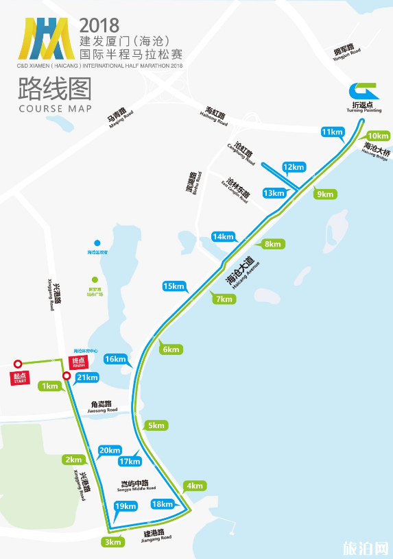 2018厦门海沧国际半程马拉松交通管制+比赛路线+时间+奖励办法