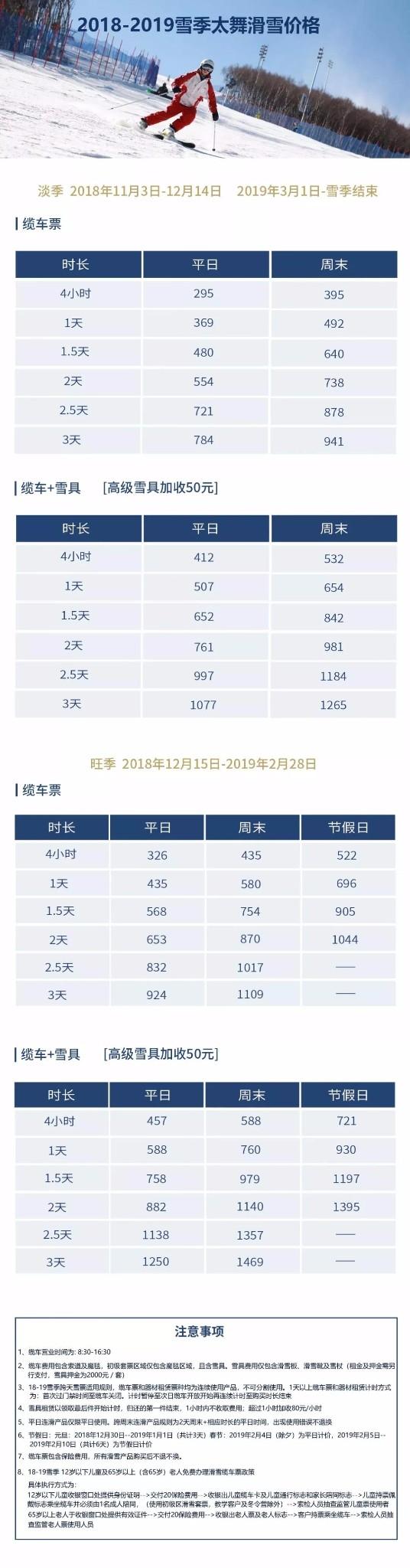 崇禮有哪些滑雪場 2018-2019崇禮七大滑雪場門票價格+雪具價格