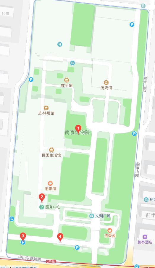 南京博物院导览图 南京博物院地图