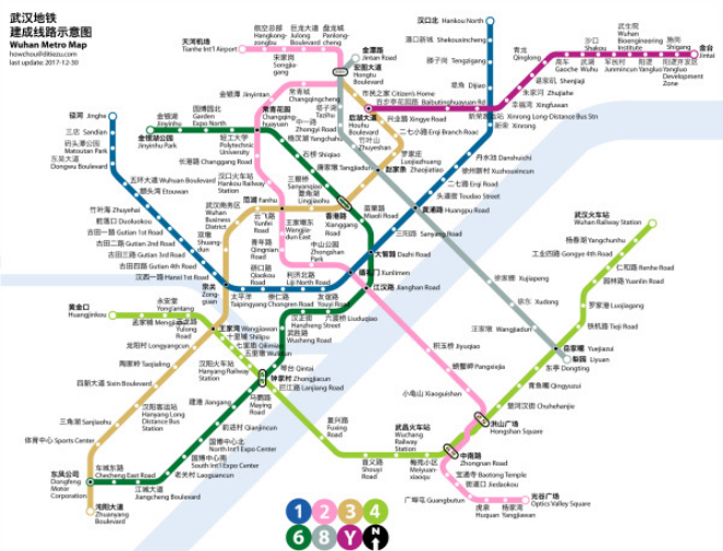 武汉地铁沿线有哪些景点 武汉美食街在哪里