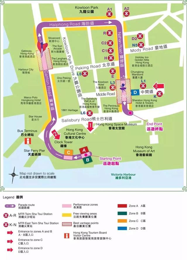 2019香港花车巡游时间表 线路+烟花汇演