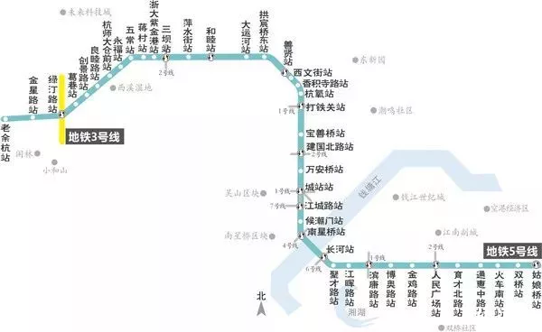 2019杭州地铁5号线开通时间+站点