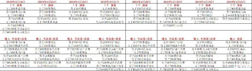 2019全国游泳冠军赛门票价格+时间+交通