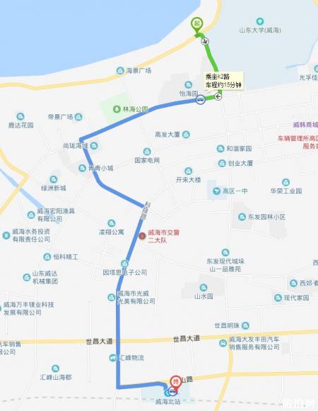 威海国际海水浴场离哪个火车站近