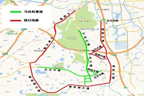 2019南京江寧馬拉松路線+交通管制信息