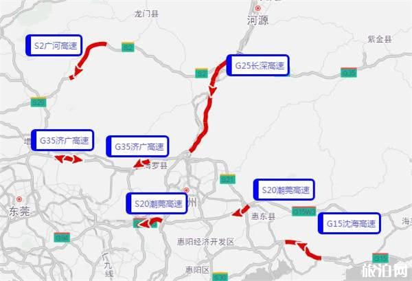 惠州2019五一易堵路段+热门景区+景区限行+绕行路线推荐