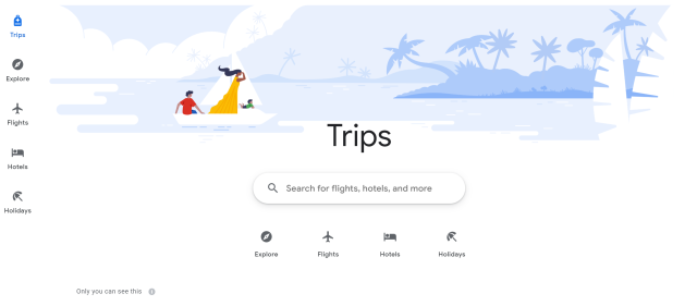 谷歌將旅游相關產品整合到單獨登陸頁面“Trips”中