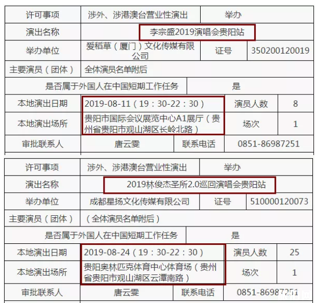 2019年8月贵阳有哪些歌足演唱会+门票代价+演出时候+演着名单