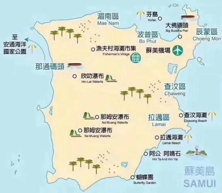 蘇梅島四大海灘游玩攻略