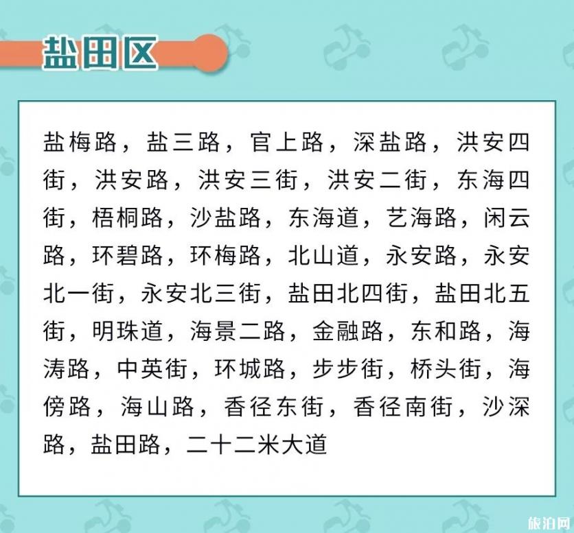 2019深圳电动车限行路段+不限行特殊行业