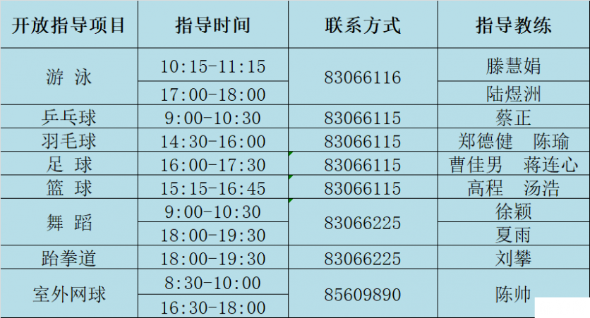 2019常州免費開放體院館時間+項目