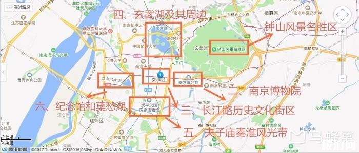 南京的景点都分布在哪里 南京景点分布图示