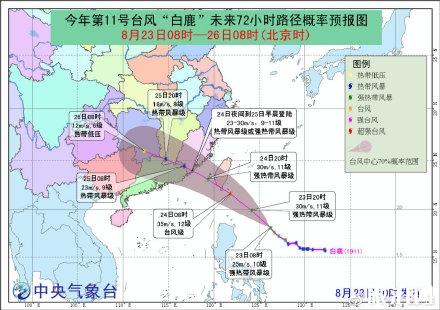 2019台风白鹿对广东福建的影响（机场航班+海上航线+高铁+暴雨区域）