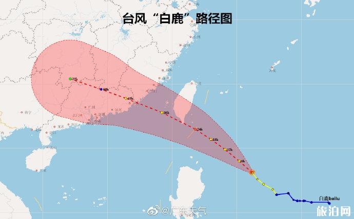 2019台风白鹿对广东福建的影响（机场航班+海上航线+高铁+暴雨区域）