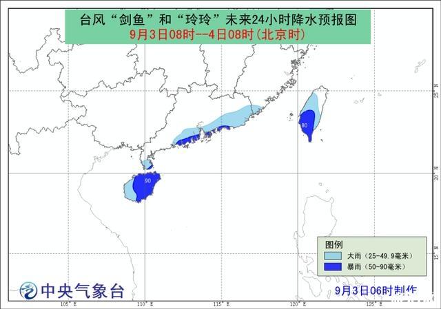 2019年第14號臺風劍魚最新路徑