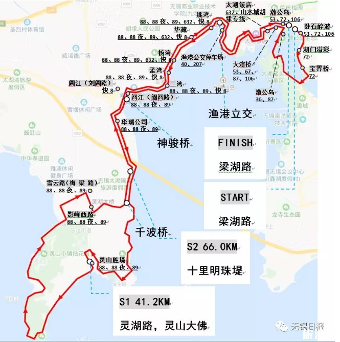 2019无锡环太湖自行车赛交通管制+公交线路调整