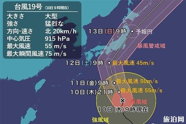 哈吉贝台风最新路径预告+日本东京迪士尼闭园+大阪环球影城停业