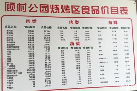 上海顾村公园烧烤材料现成的在哪里购买