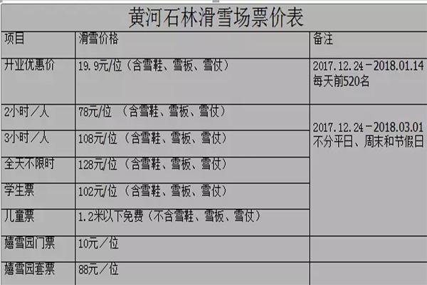 2019~2020甘肃景泰县黄河石林滑雪场11月30日开滑+门票价格
