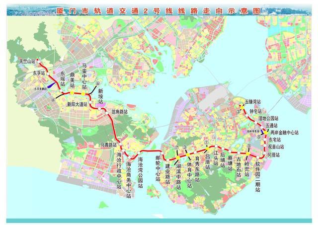 厦门地铁2号线开通时间 厦门地铁2号线站点图