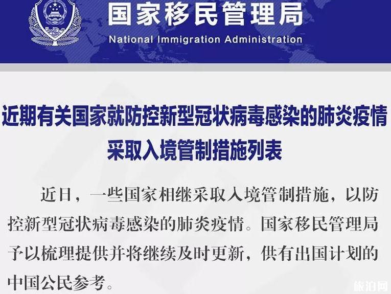 现在有哪些国家限制中国人入境