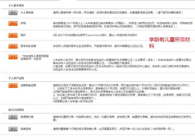 2020年巴西旅游簽證所需材料及辦理攻略