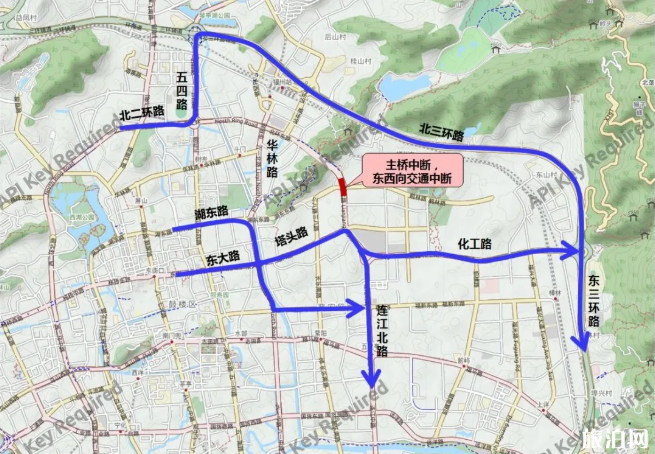 鶴林高架橋施工交通管制 3月13日起福州調整公交線路