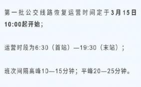 湖北咸宁公交恢复运行线路和班次