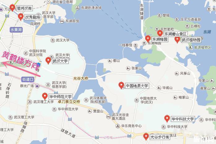 武昌的景点分布在哪里 附景点地图