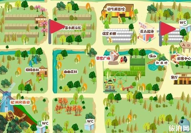武汉郁金香主题公园游览路线图