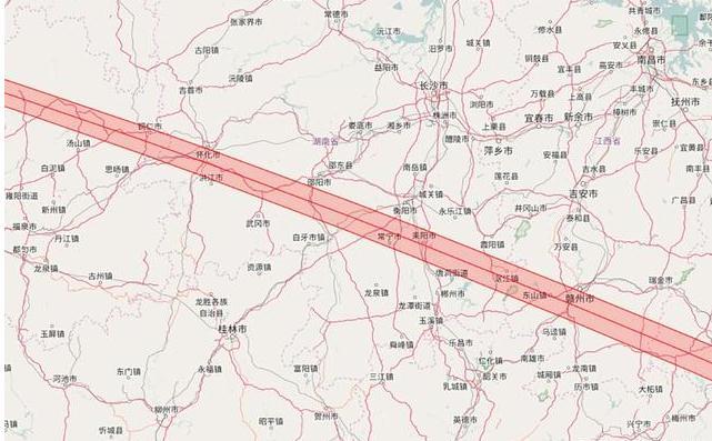 2020日環食時刻表 日環食路徑