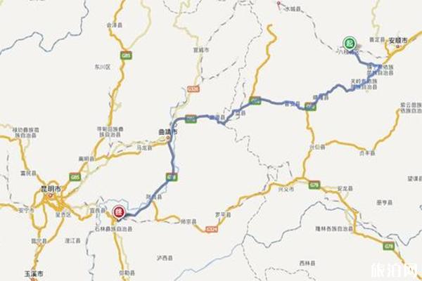 石林至泸西高速公路6月10日通车 收费标准-路线图