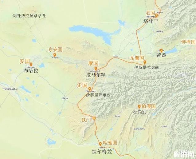 粟特地区简介 粟特地区地图