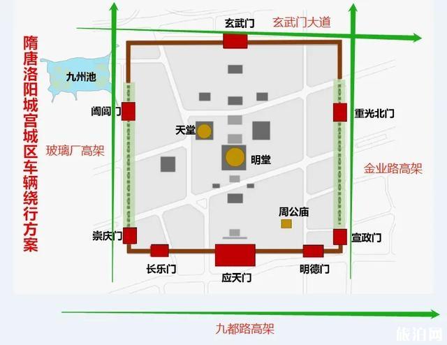 隋唐洛阳城平面图附2020年端午节活动信息