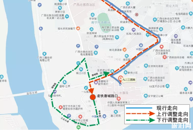 7月29日起南宁5条公交线路调整-线路图