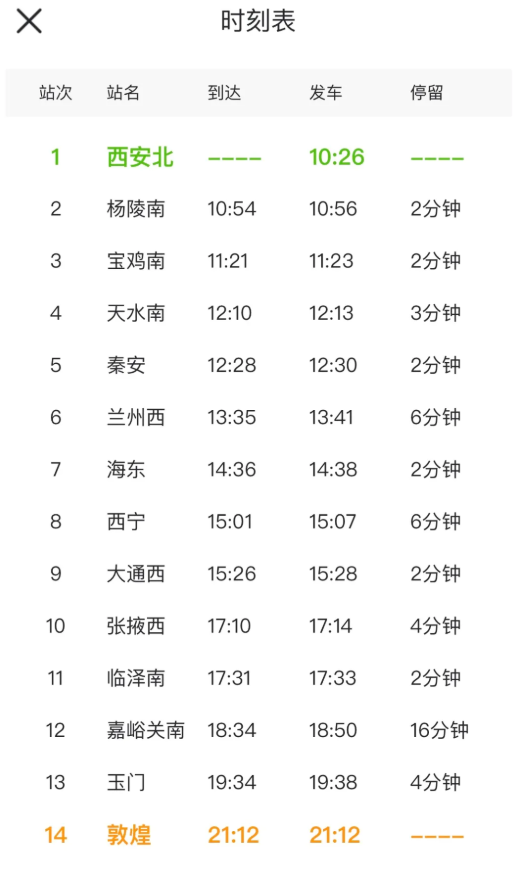 2020西安到敦煌動車票價站點及發車時間-周邊景點介紹