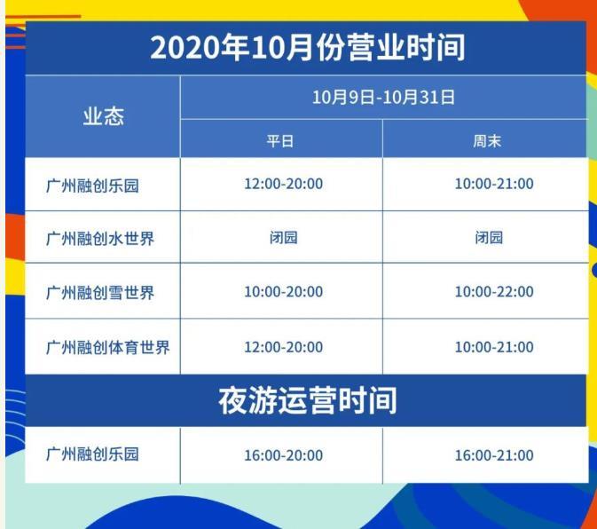 2020广州融创乐园万圣节夜场开放时间