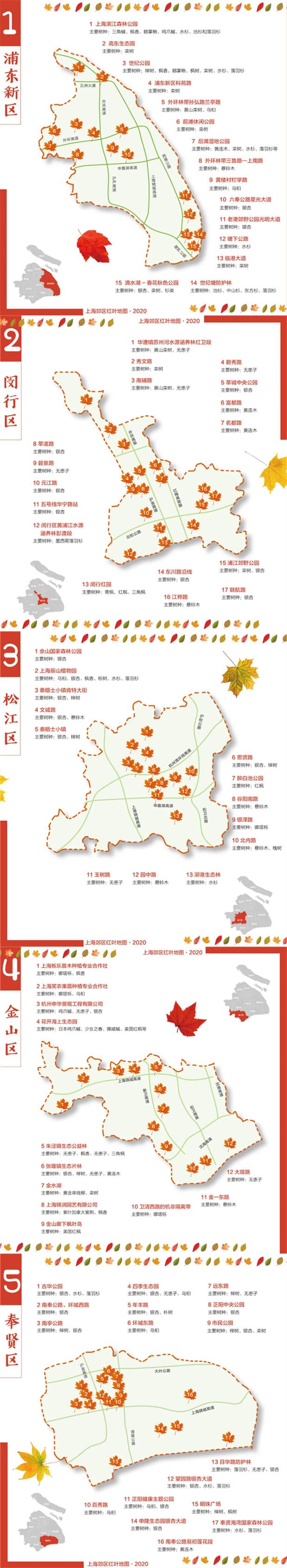 上海郊區(qū)紅葉地圖 上海紅葉最佳觀賞時間