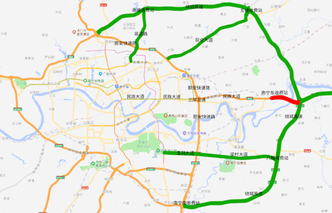 2021春節(jié)南寧高速擁堵路段及繞行指南-施工路段匯總